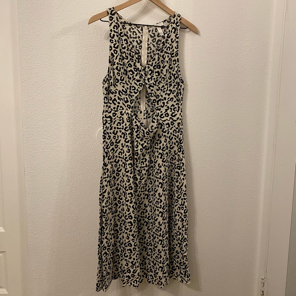 Like New Cheetah Print Dress Midi Leith Brand